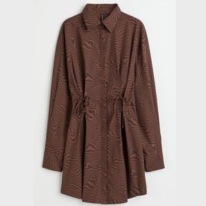 NWT - Brown Corseted Shirt Dress